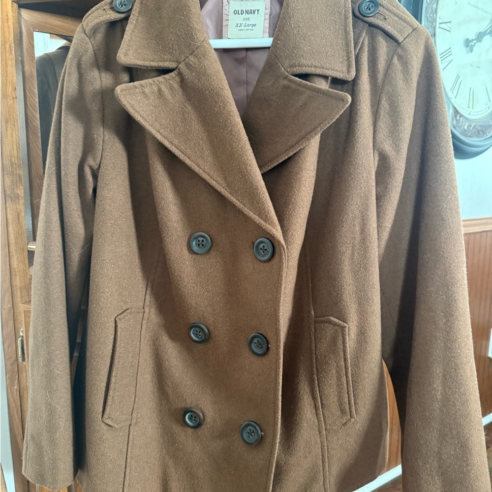 Old Navy Brown Pea Coat